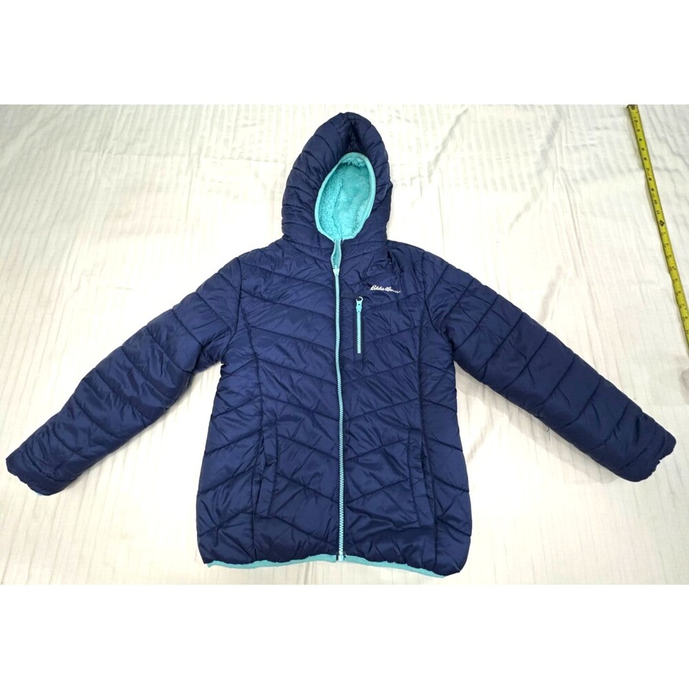 EDDIE BAUER GIRLS REVERSIBLE JACKET COAT FULL ZIP SIZE M 10/12